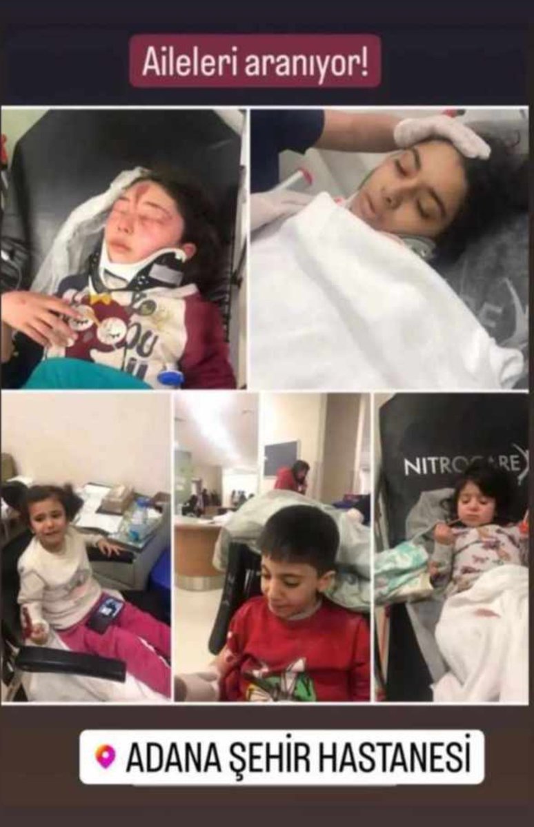 Aileleri aranıyor
#DEPREMOLDU #deprem #seferberlik #Hatay #AdıyamanYardımBekliyor #elazig #adana #sanlıurfadeprem #kilis #marasdeprem #kahramanmarasdepremi