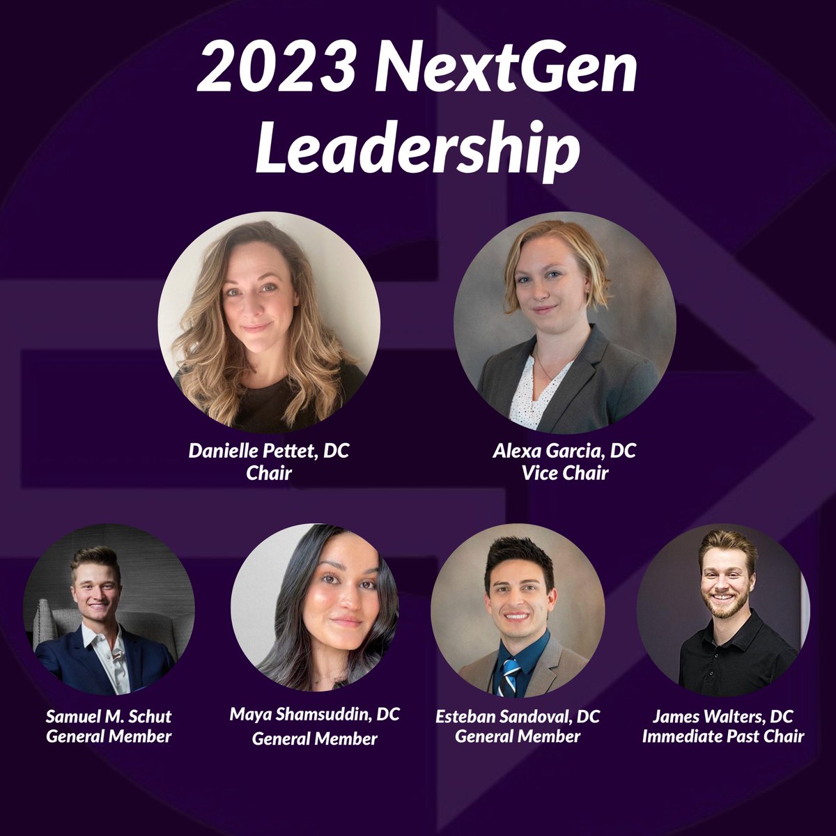 NextGen_Today's tweet photo. Introducing your new NextGen Leadership for this year! 
‼️‼️‼️‼️‼️‼️‼️
- The first all member meeting of the year is March 27th
- Stay tuned for project applications coming soon…….
#Chiropractic #nextgen https://t.co/eSSSnJbEaT