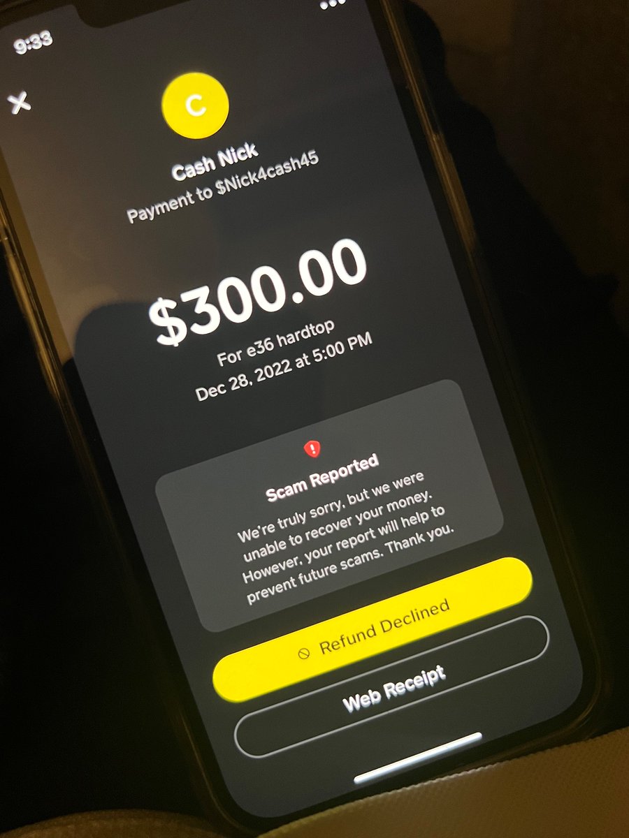 watchaslfall's tweet photo. @CashApp @CashSupport 
My son reached out to you once he realized he was being scammed. Shame on you for declining help. https://t.co/QsiuSKr1zm