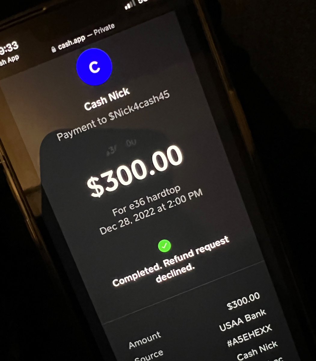 watchaslfall's tweet photo. @CashApp @CashSupport 
My son reached out to you once he realized he was being scammed. Shame on you for declining help. https://t.co/QsiuSKr1zm
