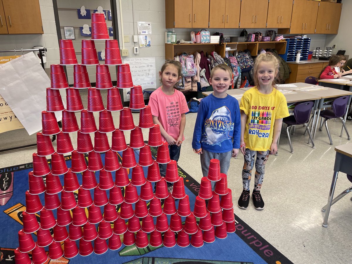 KSin1st's tweet photo. 100th day teamwork and learning fun.  How many licks does it take to get to the center of that lollipop?  Way more than 100 we discovered! ⁦@WESpolarbears⁩ https://t.co/cQsKR0MzHR