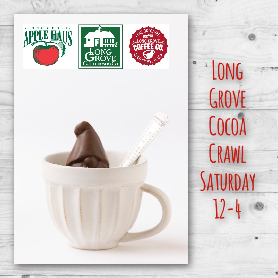 LongGroveConfe1's tweet photo. Stroll around town, enjoy complimentary hot cocoa, do some Valentine’s Day shopping, have fun with family and friends! #smalltownmagic #enjoylonggrove #cocoacrawl #gnomes #shoplocal #enjoyIllinois￼ #visitlakecounty https://t.co/ljd7FP7Ghy