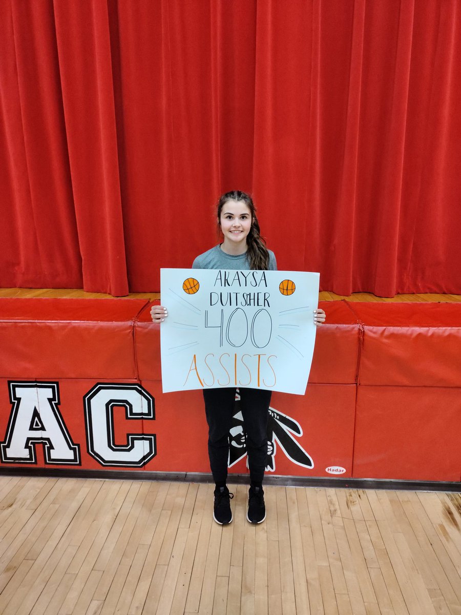 robmaske's tweet photo. Congrats to Senior Akaysa Duitscher of Pocahontas on her 400th assist tonight vs MNW!  #IGHSAU #akaysaduitscher https://t.co/3GBrZHSDQ3