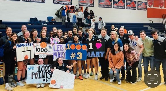 Wolverinegrlsbb's tweet photo. Congrats to Mary Prater for scoring her 1,000th tonight! A special milestone for a special player and person! https://t.co/WXLEn9D9xc