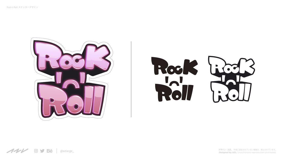 azlarge_'s tweet photo. 「Rock 'n' Roll」のステッカーデザインを制作させていただきました🤝

🟣#logo #ロゴ #sticker #ステッカー #AZL2022 https://t.co/hZps4kn7l2