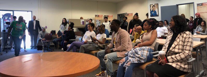 Great to see administrators, classified, professors, students, and community members at today’s Black History Month event at the San Jacinto campus. #MSJCedu #Blackhistorymonth