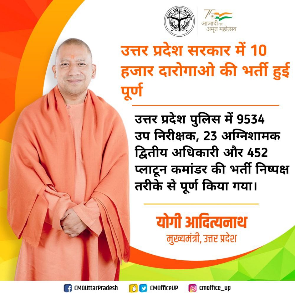 #THANKS_YOGI_JI_FOR_UPSI9534 @myogiadityanath @myogioffice @BJP4UP उपनिरीक्षक की इतनी बड़ी भर्ती को निर्विवाद और पारदर्शी तरीके से पूरा कराने के लिए हम सब के परिवार आपका धन्यवाद व्यक्त करते हैं