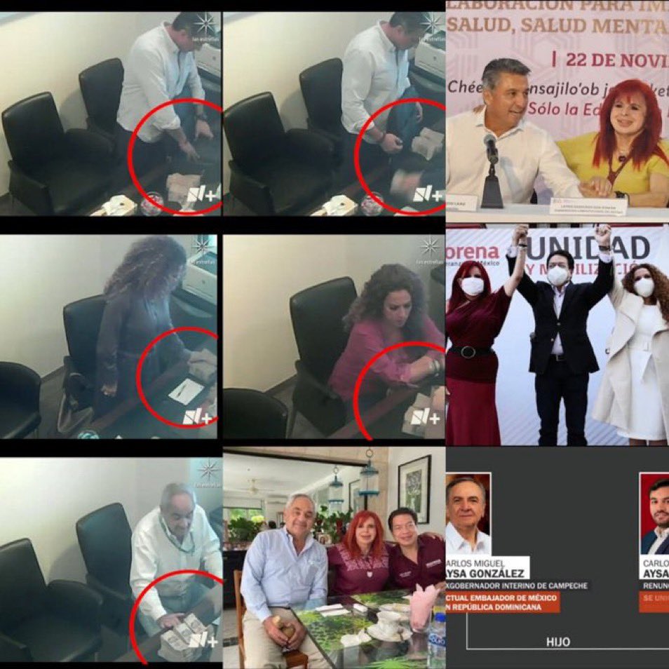 juditheleana's tweet photo. Vamos a refrescarle la neurona que le queda a #Amlo nadamas porque no me deja compartir más info toda esta gentuza son sus cuates a uno los #Traiciono y a otros les sigue engordando el bolsillo con #Cash 
@SCJN https://t.co/ZcmfvxVK0u