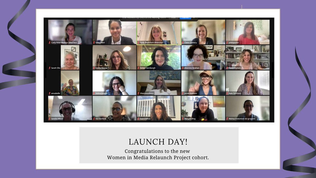 WIM_Aus's tweet photo. Today we kicked off the core component of the Women in Media Relaunch Project. The first day's topics included discussions on Aust media trends, life long learning, &amp; how current journalists handle their career. #relaunchproject23 #womeninmedia https://t.co/KxFRJBHrqO