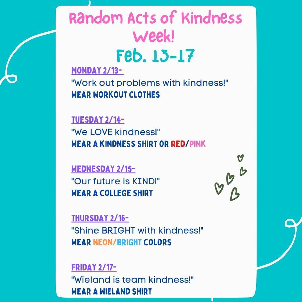 Looking forward to a great week of Kindness!!  Even if you don’t join in the dress up days, you can still help us spread kindness every day!! ift.tt/B7rON1h