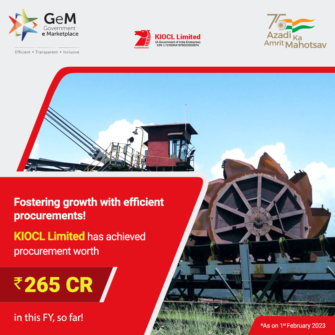 GeM on Twitter "Staying ahead in the procurement game, KIOCL Limited