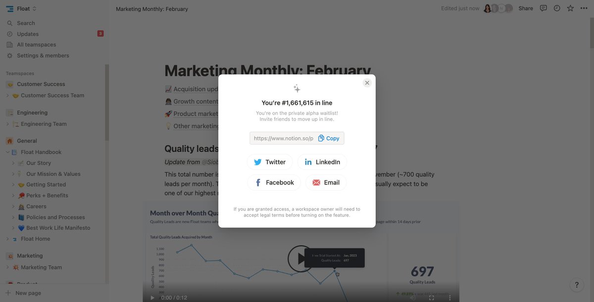 SiobHayes's tweet photo. Following @NotionHQ's share prompt in the hope that I'll jump the queue to under the 1millionth in line mark at least... 🫣

Notion + AI = magic 🪄 Join me in the alpha waitlist! https://t.co/zTxu8l0JPK https://t.co/s1k7DnxOvI