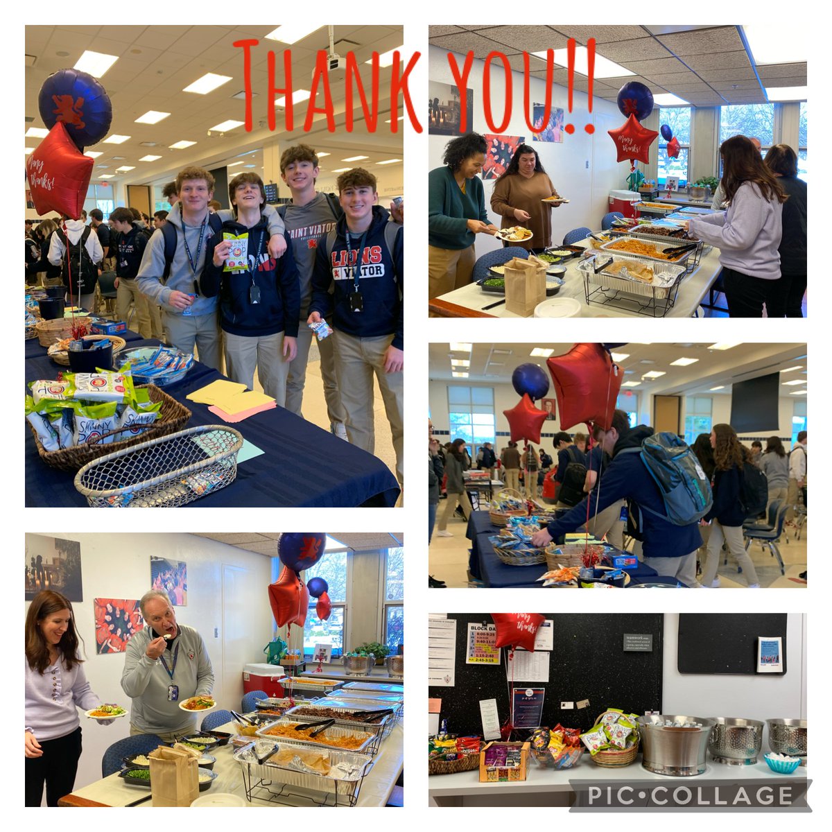 SVHSParentsClub's tweet photo. Dear @SaintViatorHS Parents: Thank you so much for your kind and generous donations to the Parents Club.  We appreciate the many smiles you brought to our staff and students throughout #CatholicSchoolsWeek! https://t.co/bEEUez4YDb