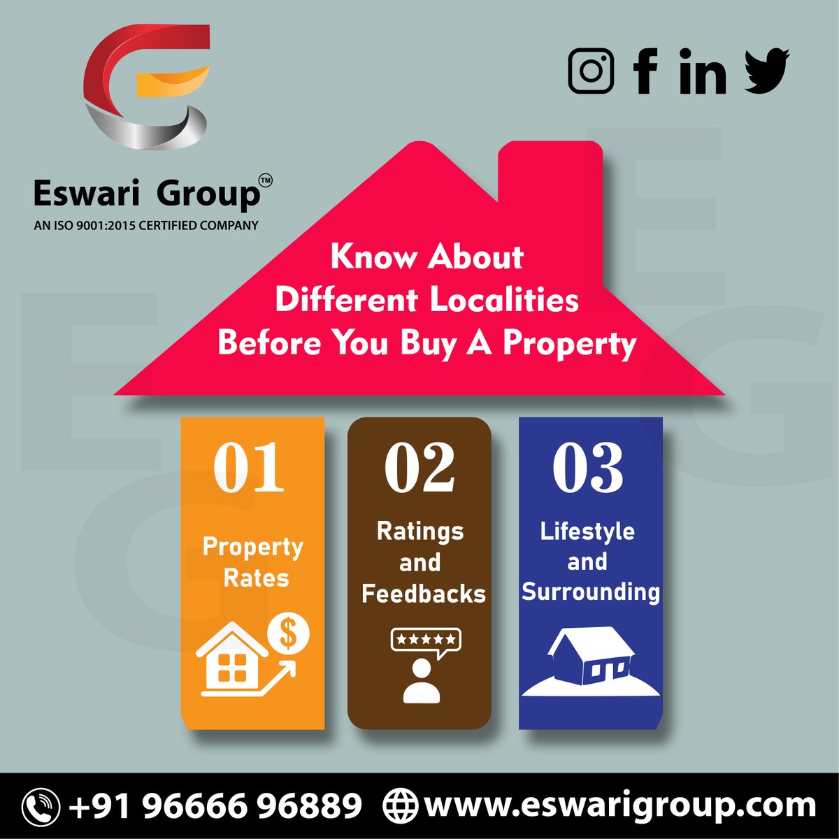 eswari_group's tweet photo. Here are some of the important things one must find out while looking forward to buy a property in a particular location. For details get in touch with ESWARI GROUP!
Website: https://t.co/OI05JtxOYc
#Company #Business #RealEstate #homebuyers #Constrcuction #EswariGroup https://t.co/NAHTNc6Ig4