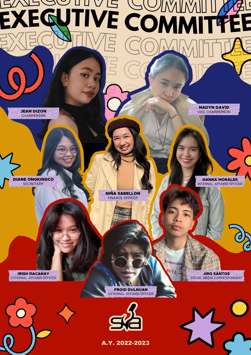 upbsva's tweet photo. ✨ 𝐌𝐞𝐞𝐭 𝐒𝐕𝐀'𝐬 𝐄𝐱𝐞𝐜𝐮𝐭𝐢𝐯𝐞 𝐂𝐨𝐦𝐦𝐢𝐭𝐭𝐞𝐞 𝐟𝐨𝐫 𝐭𝐡𝐞 𝟐𝐧𝐝 𝐒𝐞𝐦𝐞𝐬𝐭𝐞𝐫 𝐨𝐟 𝐭𝐡𝐞 𝐀.𝐘 𝟐𝟎𝟐𝟐-𝟐𝟎𝟐𝟑!✨

Chairperson: Jean Dizon
Vice Chairperson: Nadyn David
Secretary: Diane Ongkingco
Finance Officer: Niña Sabellon https://t.co/yOWxj651C6