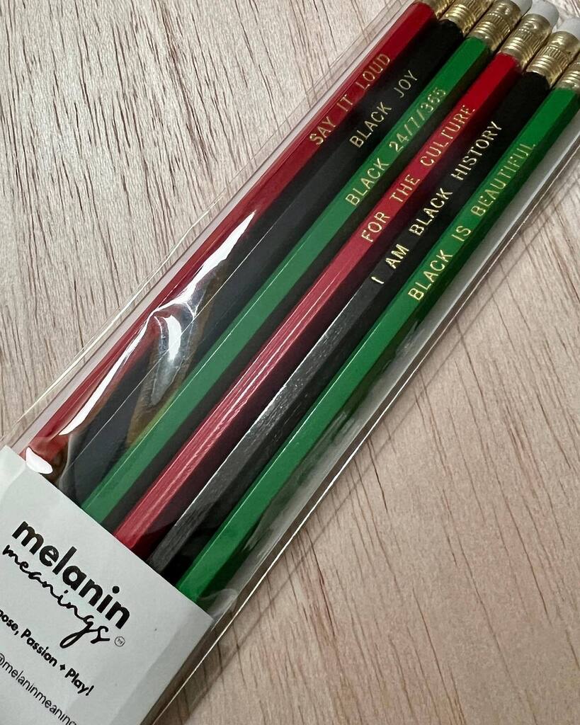 May all of your plans this month and throughout the year be full of pride, and purpose.

6PC Black History Pencil Set available in the shop. ✏️✏️✏️

#melaninmeanings #bhm2023 #blackjoy #pencillover #stationeryshop #bwwpc #❤️🖤💚 instagr.am/p/CoYuhZwrOT6/