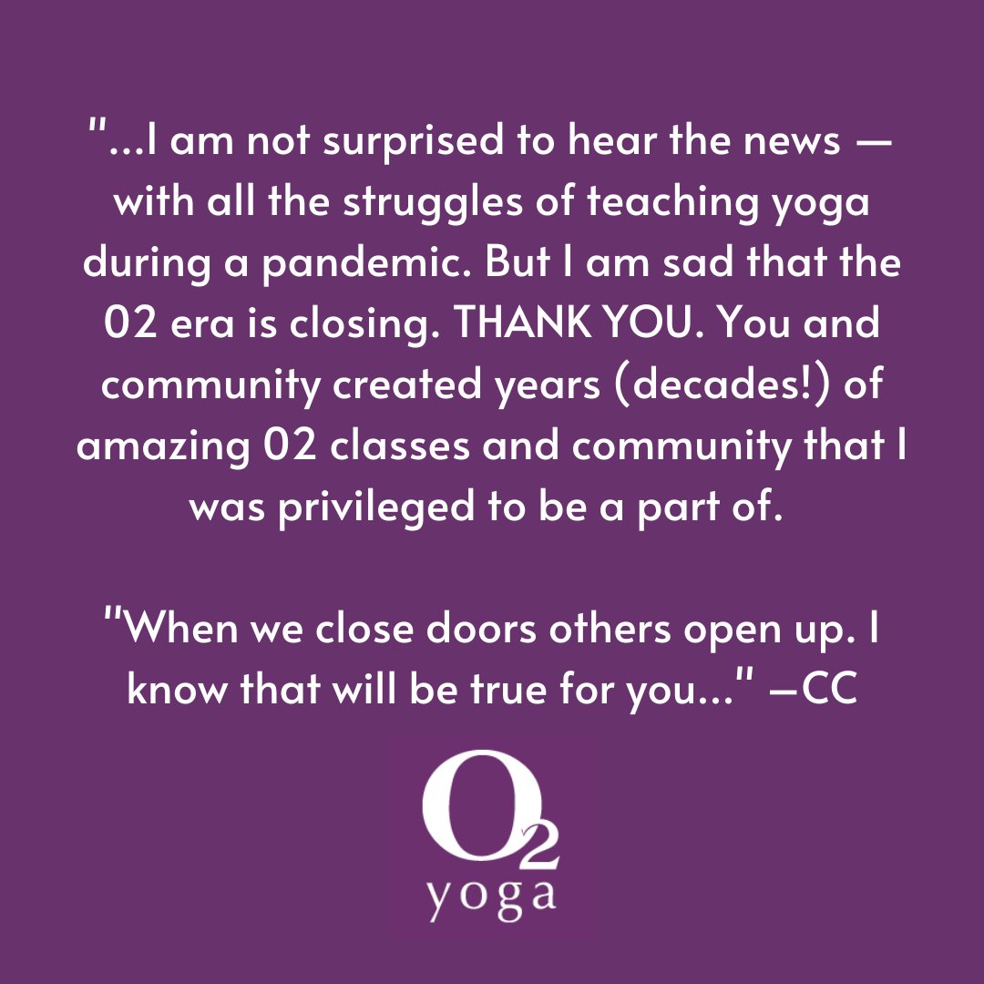 O2_Yoga's tweet photo. We are so grateful for all of the love and support from you, our O2 Yoga community members! Here are two more excerpts from messages to Mimi during this transition. 💜🥰💜

#yoga #YogaAtHome #O2yogaeverywhere #farewell #gratitude #transition https://t.co/gjdwTlqZc1