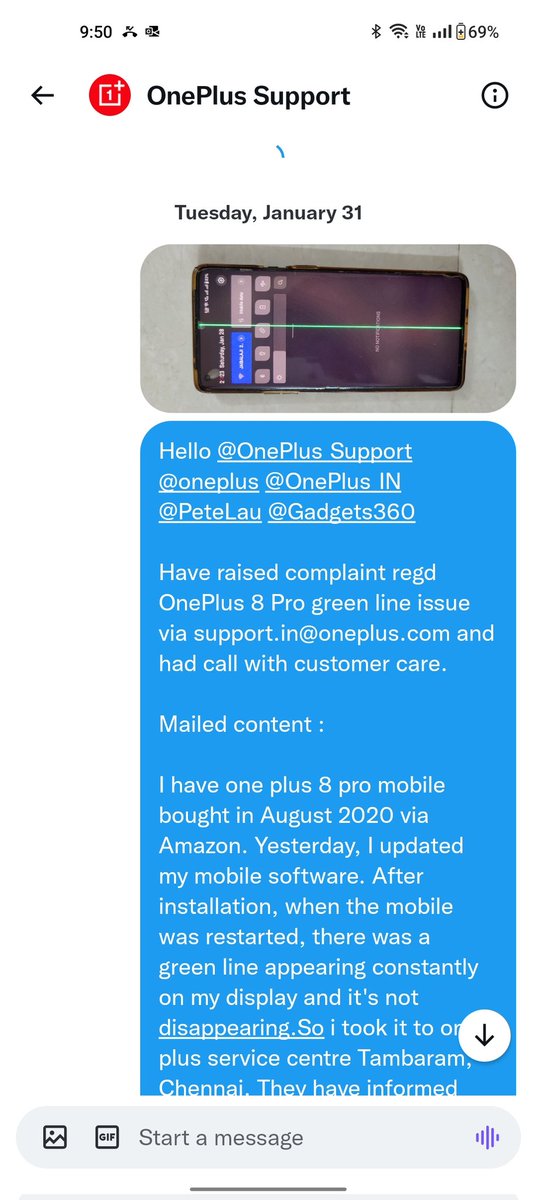 JaiBalaji_S's tweet image. Worst customer support and bad quality of hardware products.
#oneplusgreenline

#OnePlus11