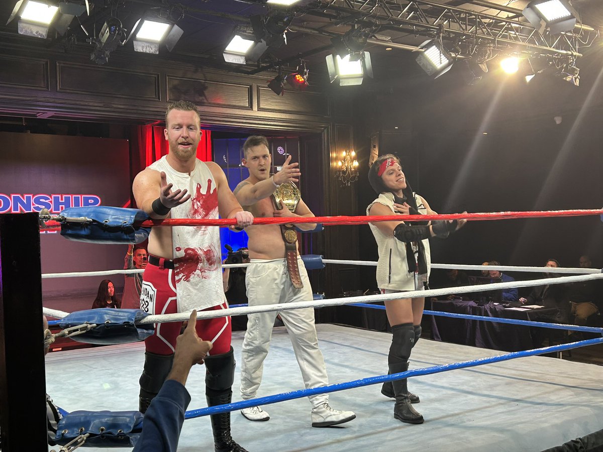 JabronieRamone's tweet photo. AND NEEEEW! @ItsJackBanning defeats @JordanCruzPro for the @unitedwrestling television championship https://t.co/XKP1KyTwi4