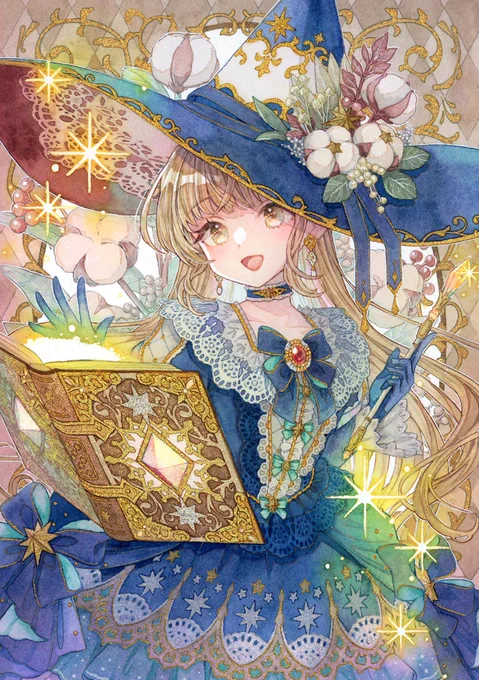 タグ企画 #一次創作絵師拡散フェス03 に参加させていただきます。透明水彩を中心に使用し、キラキラとしたアナログイラストを描いています 