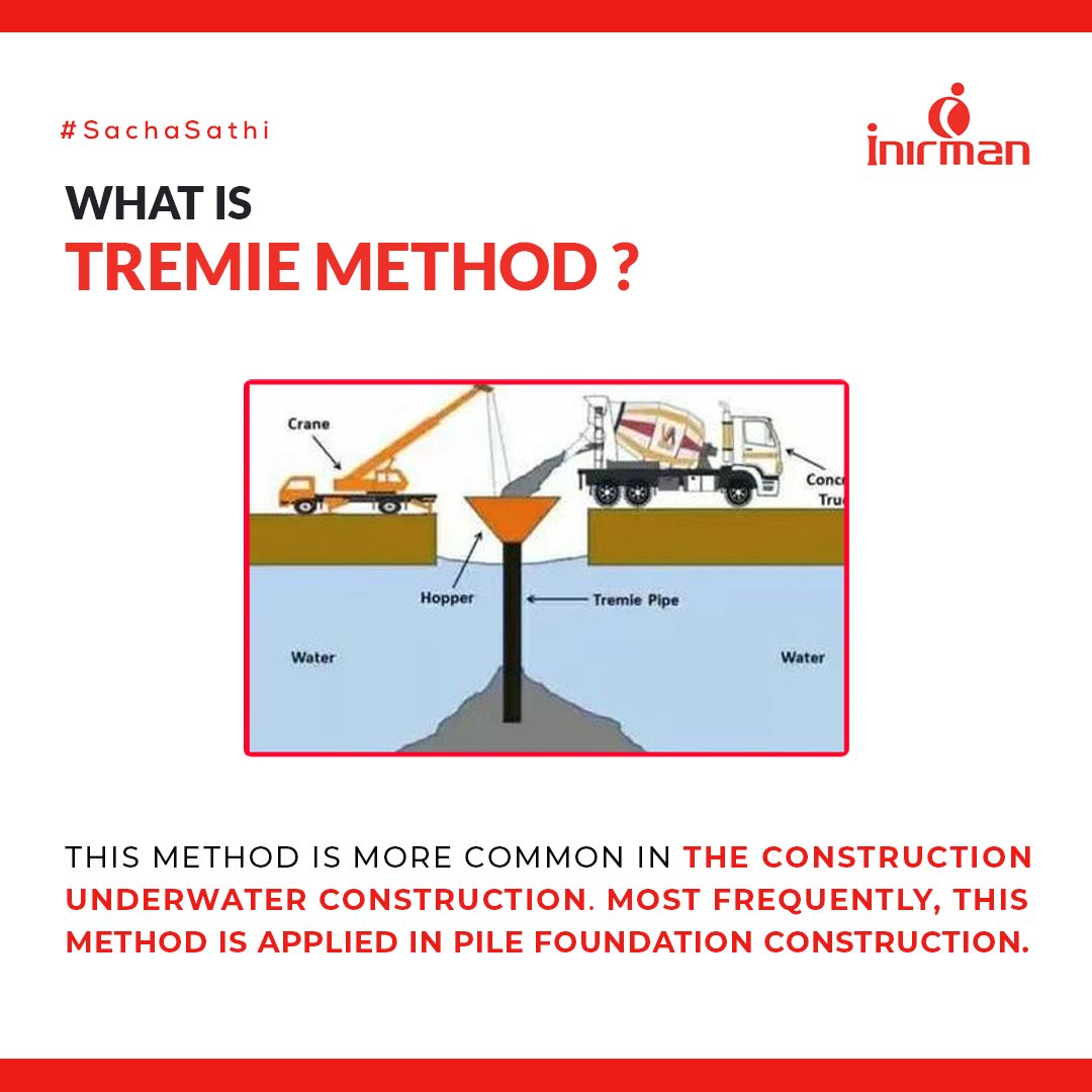 What is the Tremie Method?

#inirman #sachasathi #startupindia #concretevibrator #concretevibrators
#startups #construction #buildingmaterials #constructionstages #constructionplanning #underwater #tremie