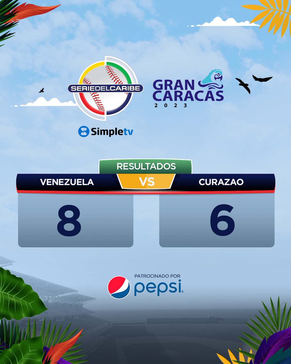 CHAMO VENEZUELA REMONTÓ Y LE GANÓ A CURAZAO 🇻🇪⚾️🇻🇪

Leones del Caracas representante de Venezuela vino de atrás, tenía desventaja 4 carreras y le dio vuelta al marcador tras un doble de Danry Vásquez para conseguir el triunfo ñ🥳💪🏾💥

#SerieDelCaribe
