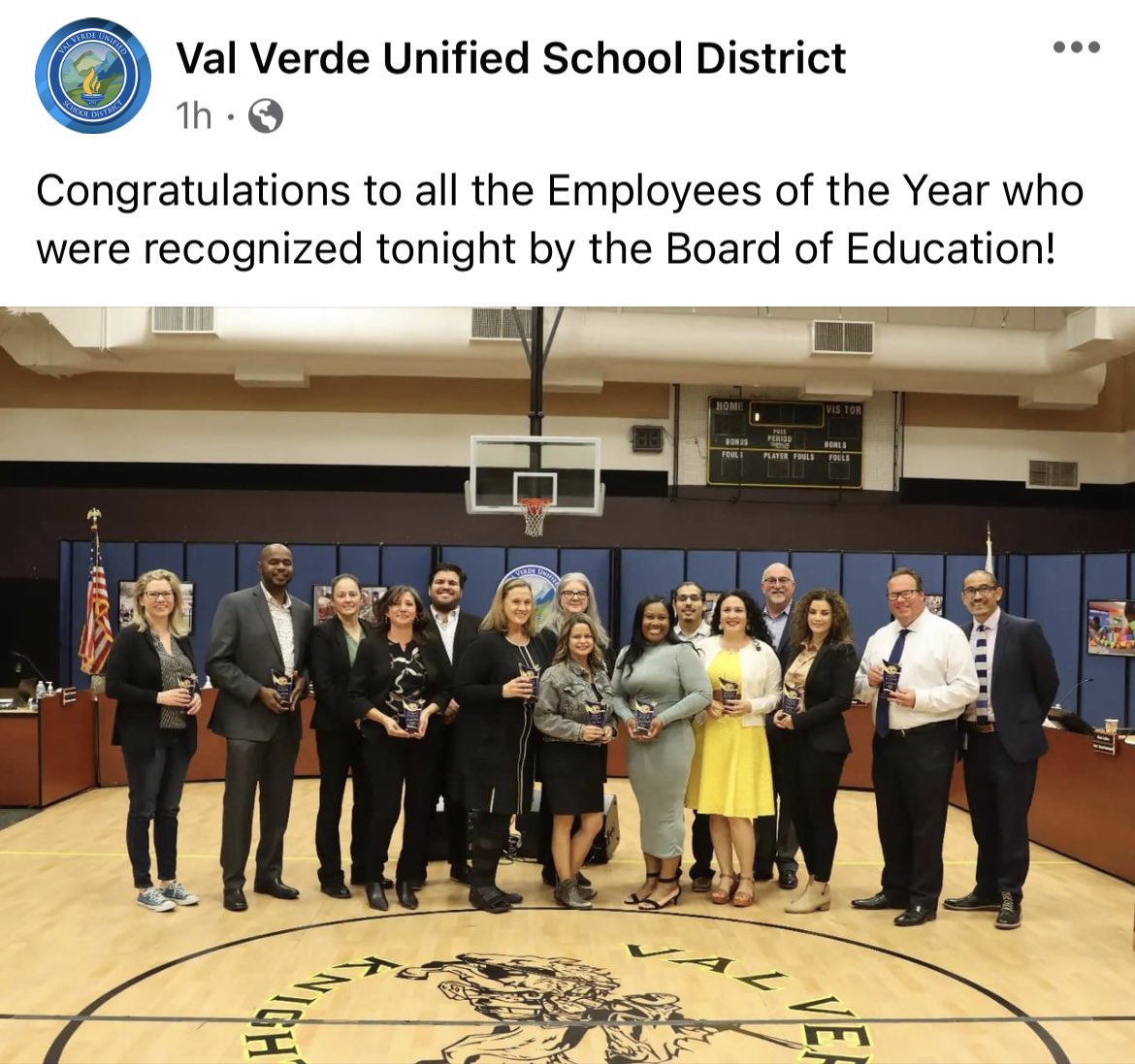Definitely cannot miss our two beauties from <a href="/RVHS_Mustangs/">Rancho Verde HS</a> who received EMPLOYEE OF THE YEAR awards: Ms. Lena Aguirre <a href="/keepingupwithrv/">RVHSASBMustangs</a> and Ms. Jeanine Wingfield. Their brilliance is too BRIGHT ☀️ to hide! Thank you for repping our school &amp; district! <a href="/ValVerdeUSD/">Val Verde USD</a> <a href="/RCOE/">RivCo Office of Education</a>