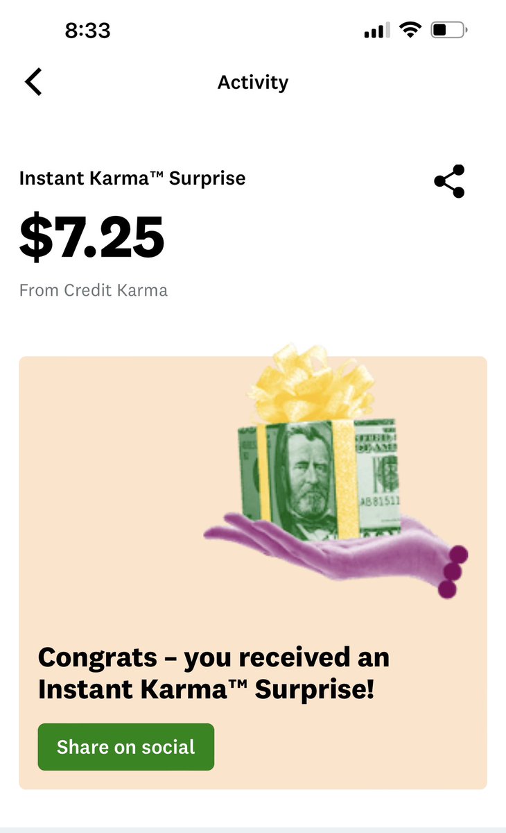 Omg I love <a href="/creditkarma/">Intuit Credit Karma</a> Thank you!! Woop woop! I’ll take any amount of free money! Yay