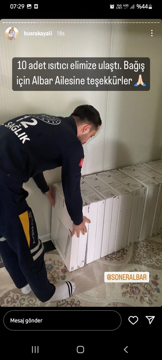 Dün gece yardımlar ulaştı ısıtıcalar yola çıktı.
instagram.com/aleyynagulec?i…