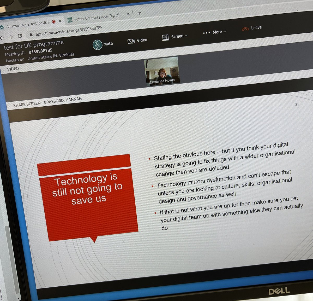 Very happy to be part of the “live experiments at Adur &amp; Worthing”<a href="/curiousc/">Catherine Howe</a> #dluhc #aws #digital
