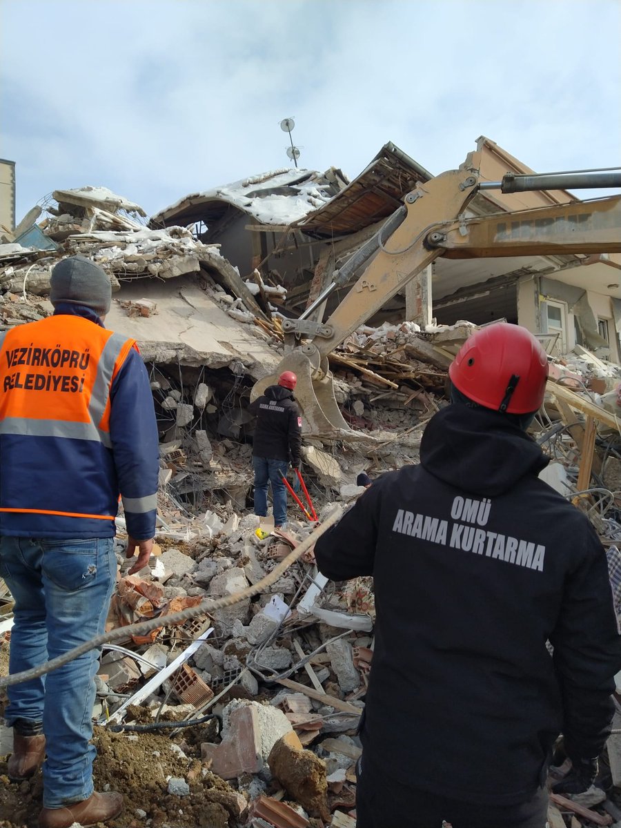 uniondokuzmayis's tweet photo. #OMÜ Arama Kurtarma Takımı, Elbistan Deprem Bölgesinde çalışmalarını sürdürüyor. #deprem https://t.co/RIMUzS4hAk