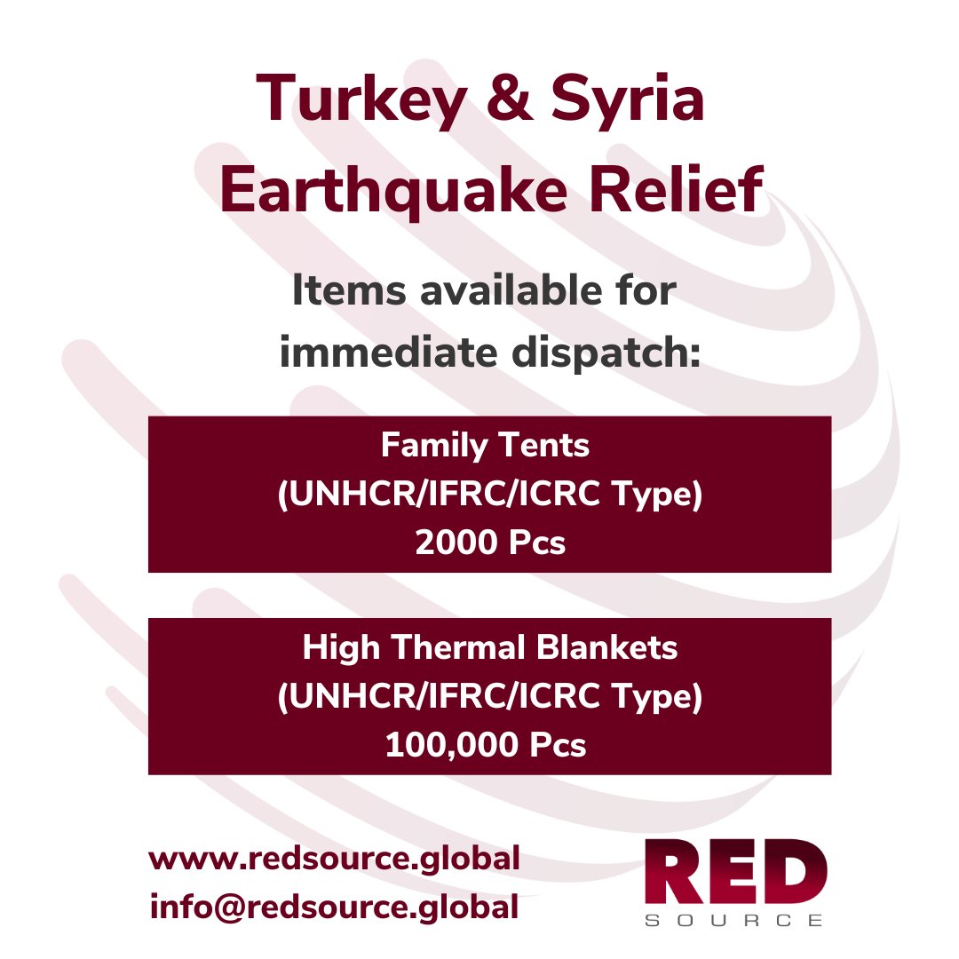 We have humanitarian aid items available immediately 

#humanitarianaid #humanitarianrelief #relief #aidsupplies #turkeyearthquake #syriaearthquake #earthquakerelief