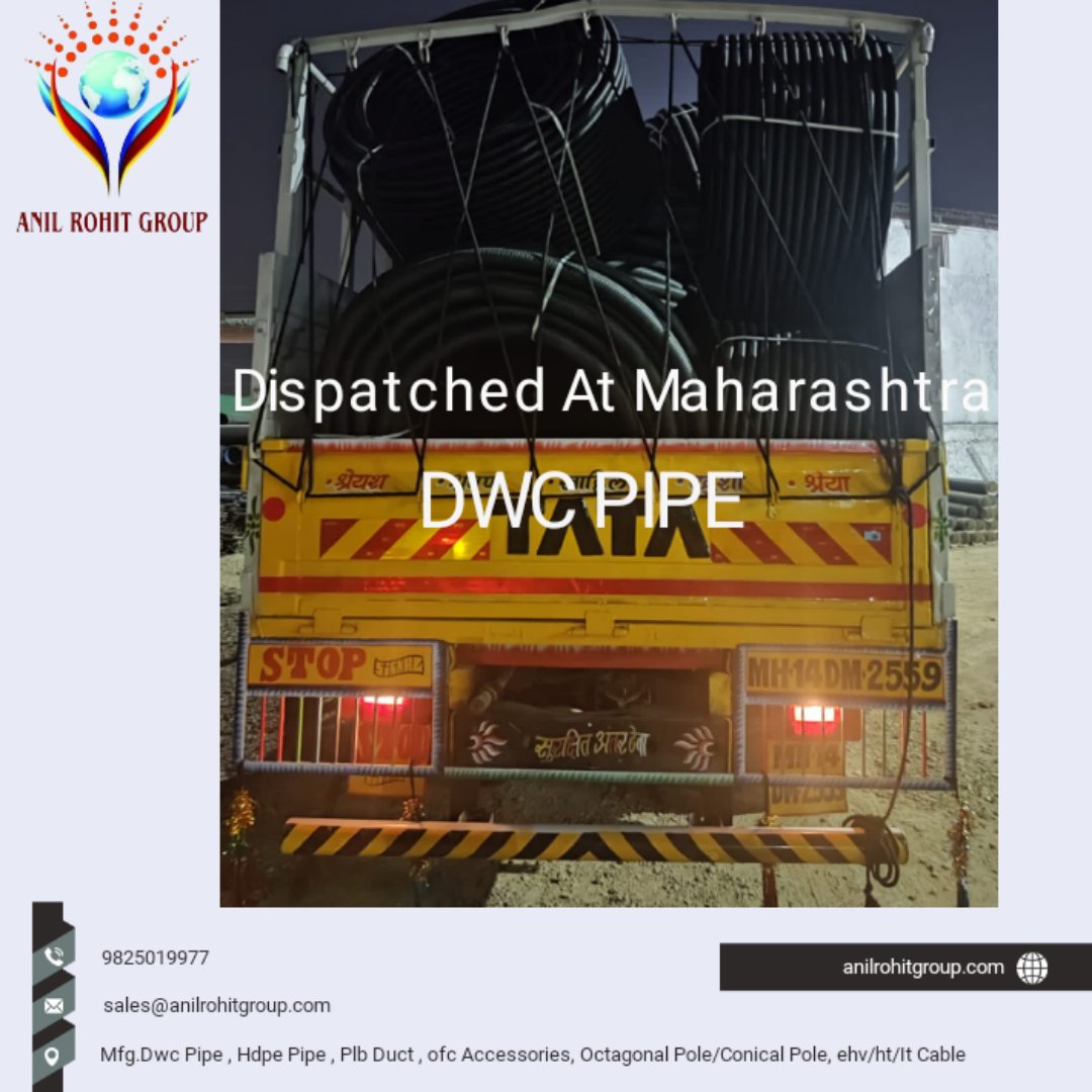 anilrohitfsse's tweet photo. We Dispatch DWC pipe for Solar Project at #Maharastra 
#anilrohitgroup #dwcpipe #dwc_pipe #hdpepipe  #solar #solarpower #solarpanels #renewableenergy #energy #cleanenergy #solarsystem #greenenergy #energiasolar #gogreen #gosolar #solarpanel #sun #sustainability https://t.co/eqUox8kale