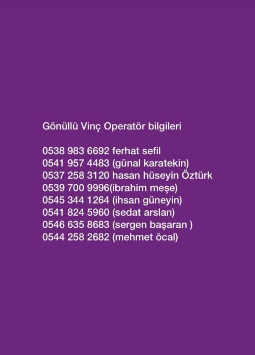 Gönüllü Vinç Operatörleri. Lütfen RT edelim.