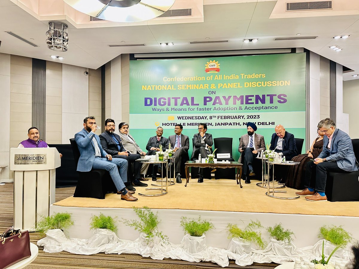 CAITIndia's tweet photo. National seminar on #DigitalPayments organised by @CAITIndia at Delhi today. Shri @rohitksingh Secretary, Ministry of Consumer Affairs &amp; Shri @aurora_ravi Exec Director @MastercardNews deliver their key note speech on the massive digital push of the GOI &amp; role of India’s MSME’s. https://t.co/k9XDUN926Z