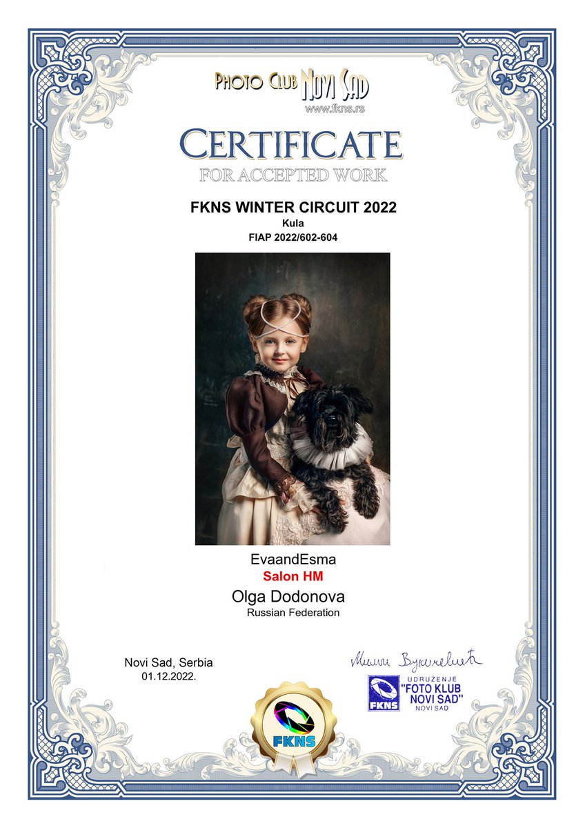 OlgaDodonova's tweet photo. Have a nice day my friends 😉
My work “Eva and Esma” have received FIAP awards 🏆 2022
Salon HM in Serbia and Varadinum HM in Romania
It’s available only on @SeedPhoto 📸
https://t.co/mXtgLT7TbK
#NFT #fineart #NFTArts #nftphotography #portraitphotography #fineartphotography https://t.co/gpEWi4TZVD