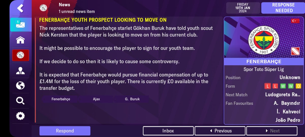 FMM_Blog's tweet image. This is something I overlooked when starting this challenge. Obviously a new feature of this years game is the ability to poach academy players. Decided to sign him to see how it would work. Shame he's awful. It hasn't gone down as £900k spent so he feels like an academy player.