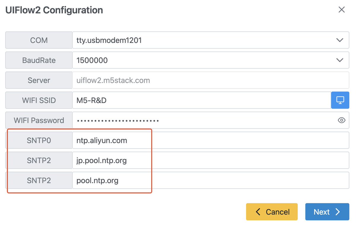 its_hard_2_name's tweet image. Tips: 
If you want more quick connect to server, providing a stable and accessible sntp server url is one way.

#uiflow2 #sntp #server