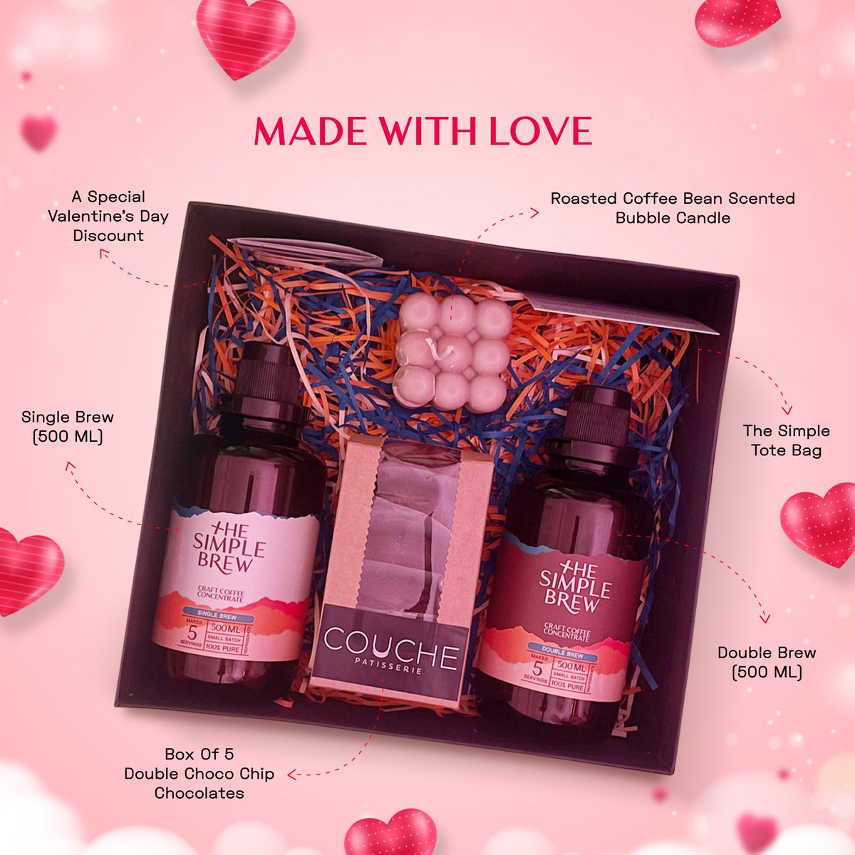 brewitsimple's tweet photo. Valentine’s Day is right around the corner 💖

This year, gift the TSB Coffee Lovers Brew Box &amp; celebrate with your one true love ☕️

To Place Orders For Your Brews 👇👇
https://t.co/zs6Ix4LLlb

#thesimplebrew #coffeebeans #valentinesday #coffeehamper #valentinesdayoffer https://t.co/kBoJAaOt7R