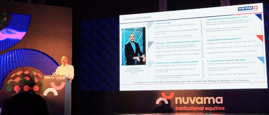 From starting in a single City, to single State to 4 Southern States it's been an incredible journey and there's a long way to go. Mr. Lakshmipathy D, CMD @FiveStarBusinessFin