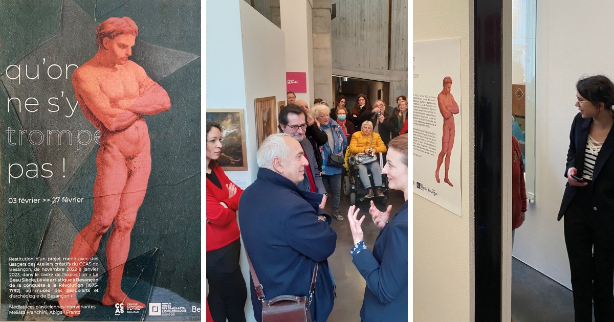 Ccas_Besancon's tweet photo. Le CCAS expose au @MBAA_Besancon. En marge de l’exposition Le Beau Siècle, les déclinaisons en trompe l’œil réalisées par les participants aux ateliers créatifs du CCAS avec les médiateurs plasticiens des musées de la @villedebesancon. https://t.co/MZJxI19kWn