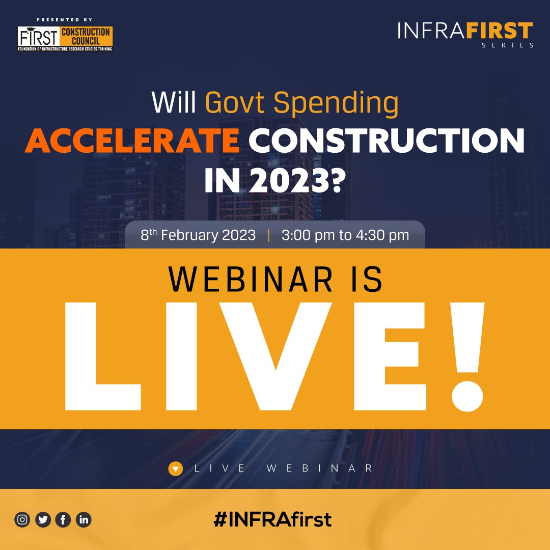 CWmagazine's tweet photo. Webinar Alert: Will Government Spending Accelerate Construction in 2023?
Catch the Live Streaming on Youtube: https://t.co/FIwoi6DKXE
#webinar #online #conference #onlineconference #leaders #internationalconference #firstconstructioncouncil #infrafirst https://t.co/zX59iLtUQg