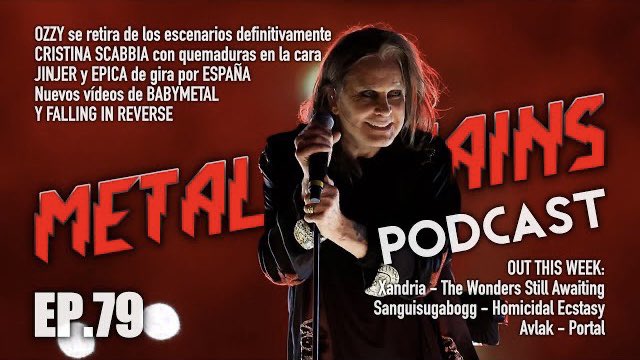 MetalRemains_'s tweet photo. Link: https://t.co/tfQDR0W5Xv 
Esta semana en #metalremainspodcast: #OzzyOsbourne anuncia su retiro, #CristinaScabbia sufre quemaduras en el rostro, los reviews de los discos de #Xandria, #Sanguisugabogg, #EmbersOfPride, #Avlak, #CoronaDeCuervos... ¡Y más! https://t.co/jx38G9Dcyd