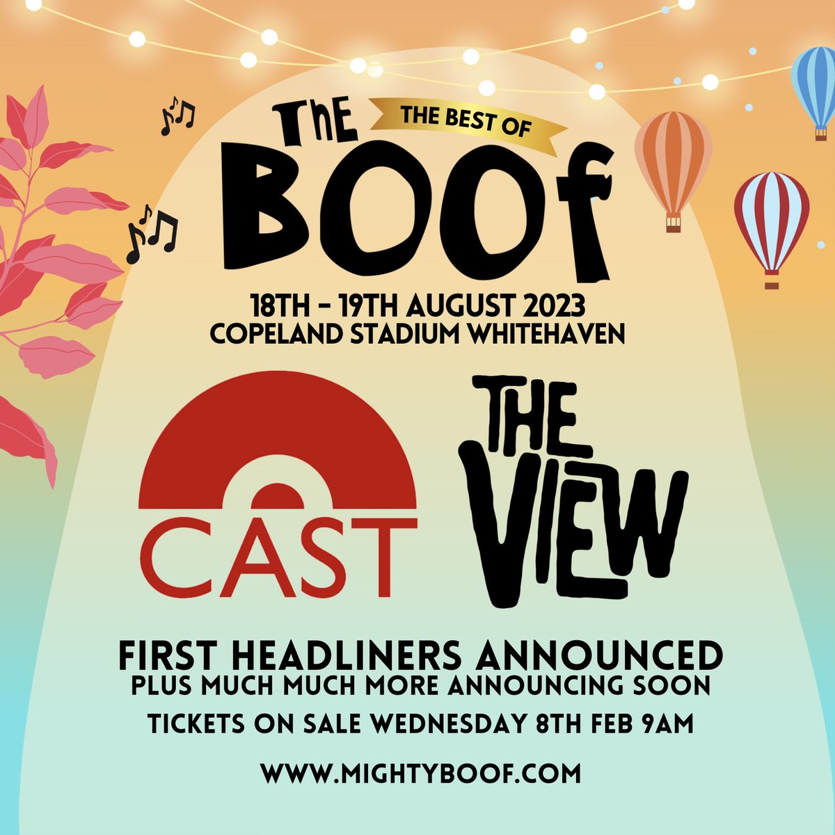 viewofficial's tweet photo. We're excited to be headlining @MIGHTYBOOF this summer. It's gonna be a belter!

Tickets are on general sale right now: https://t.co/OYiHdHzeNI https://t.co/VnLthTmDEG