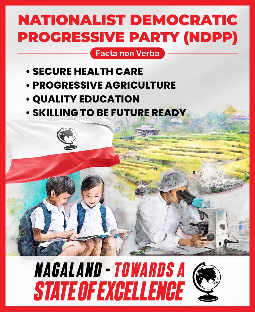 SECURE HEALTH CARE
PROGRESSIVE AGRICULTURE
QUALITY EDUCATION
SKILLING TO BE FUTURE READY
.
NAGALAND - TOWARDS A STATE OF EXCELLENCE
.
#ndpp #towardsexcellence #ndpp2023 #NagalandTowardsAStateOfExcellence