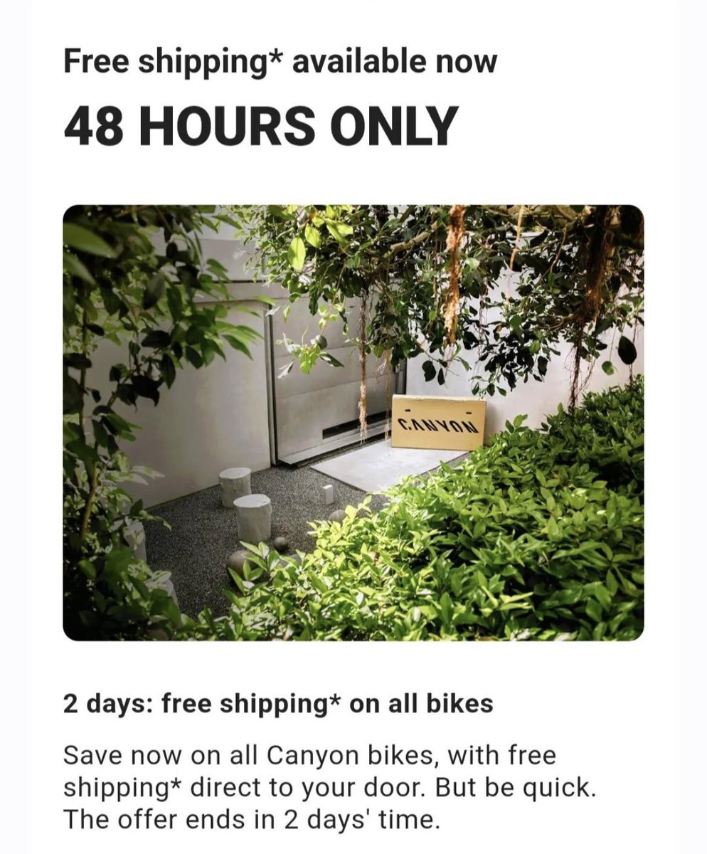 48rs free Shipping on @CanyonUK bikes canyon.com #MyCanyon #canyonbikes