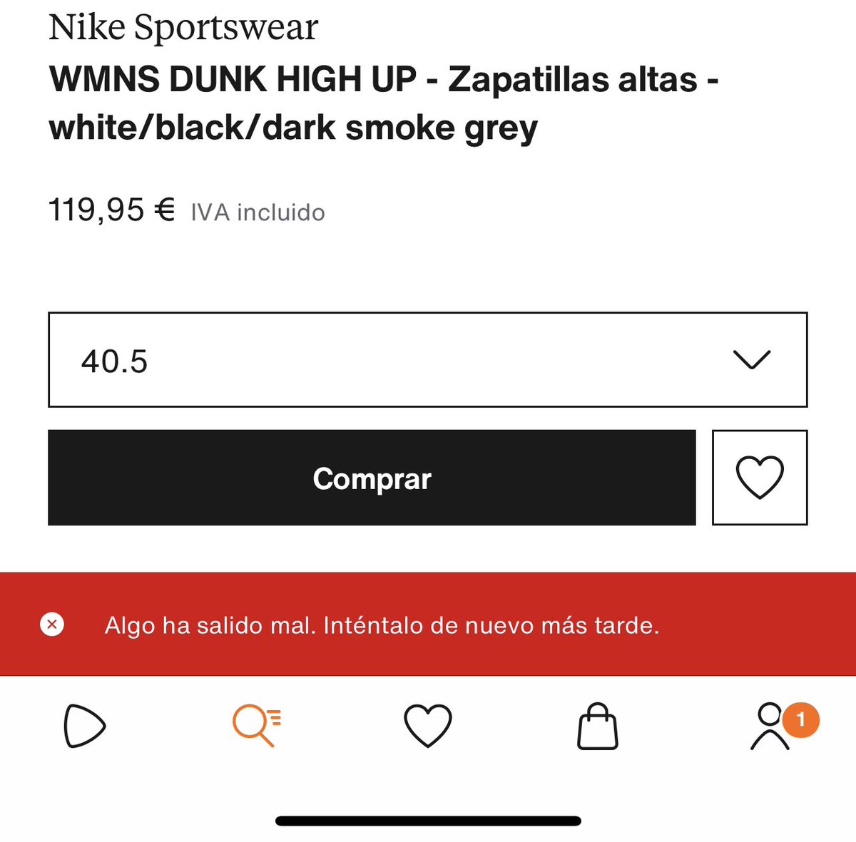 NoFeelincs's tweet photo. A alguien mas le pasa que #zalando (app/web) no deja comprar ningún artículo??? 

It’s happening to someone else that you can't buy anything in #zalando (app or web) ???

@Zalando @zalando_uk https://t.co/W0lIIgv3eu