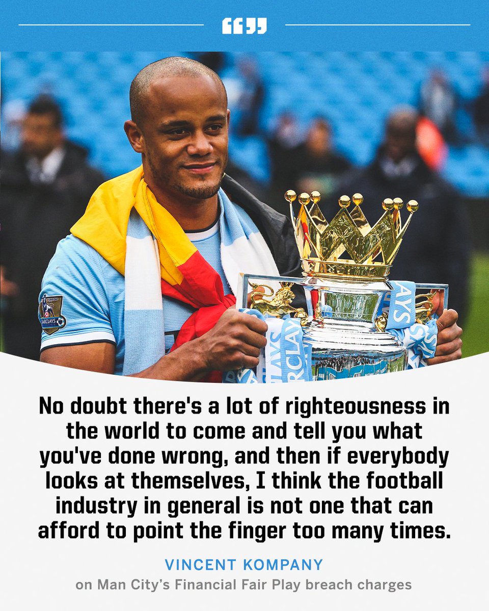 Vincent Kompany hits back at critics of Man City's recent Financial Fair Play charges 🗣️