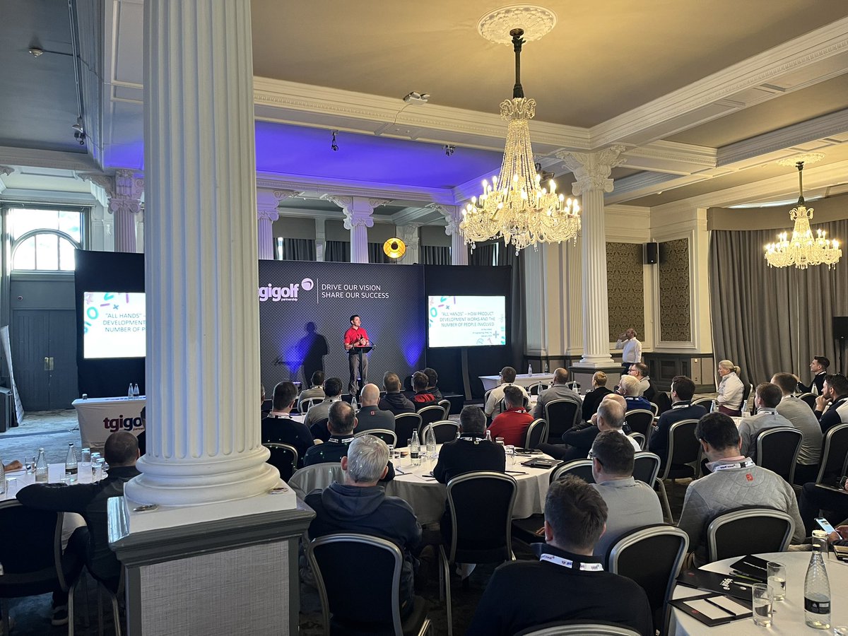 Day 2 of the <a href="/TGI_Golf/">TGI Golf Partnership</a> Business Conference kicks off with <a href="/paulwood79/">Paul Wood</a>, VP Engineering at <a href="/PingTour/">PING GOLF</a> #BC23