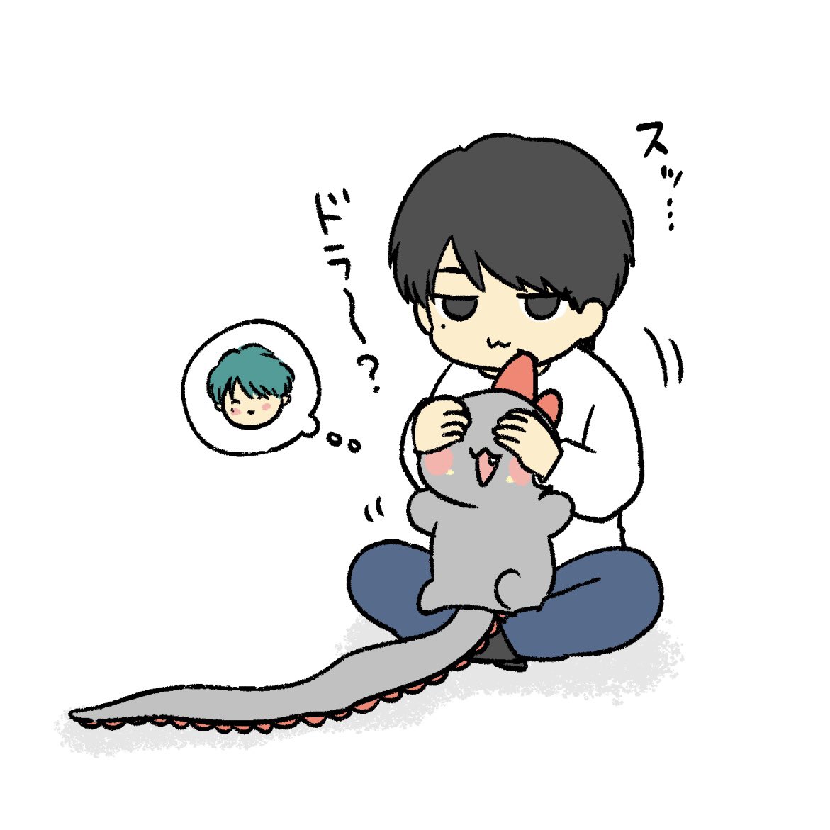 青髪の孫くん、アドちゃに見せても大丈夫…? 